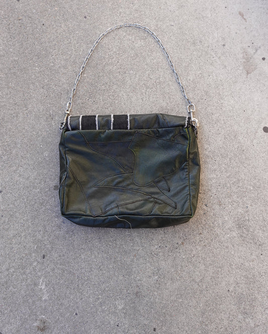 Salvaged leather bag